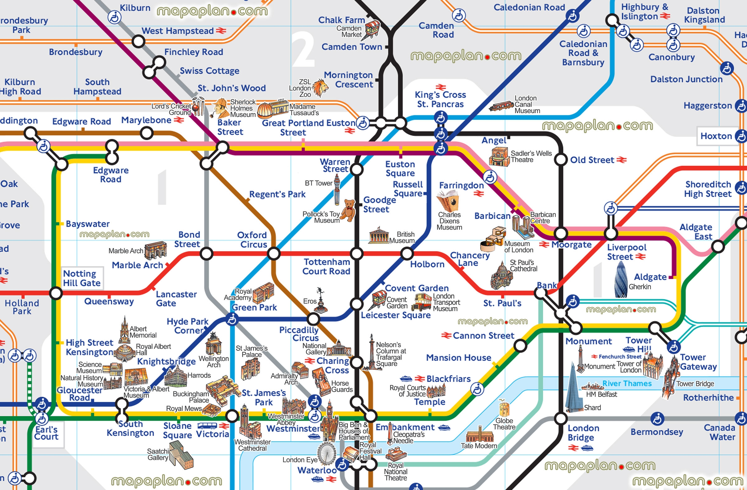 خريطة محطات لندن تحت الأرض